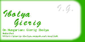 ibolya gierig business card